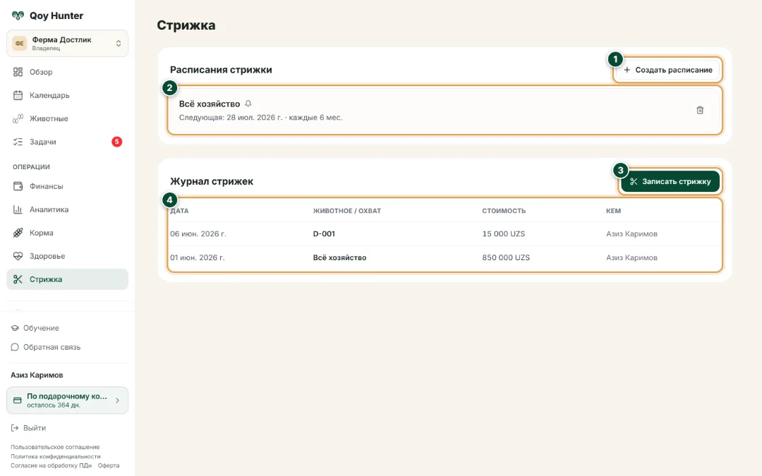 Стрижка — Экран «Стрижка»: Как пользоваться — QoyHunter